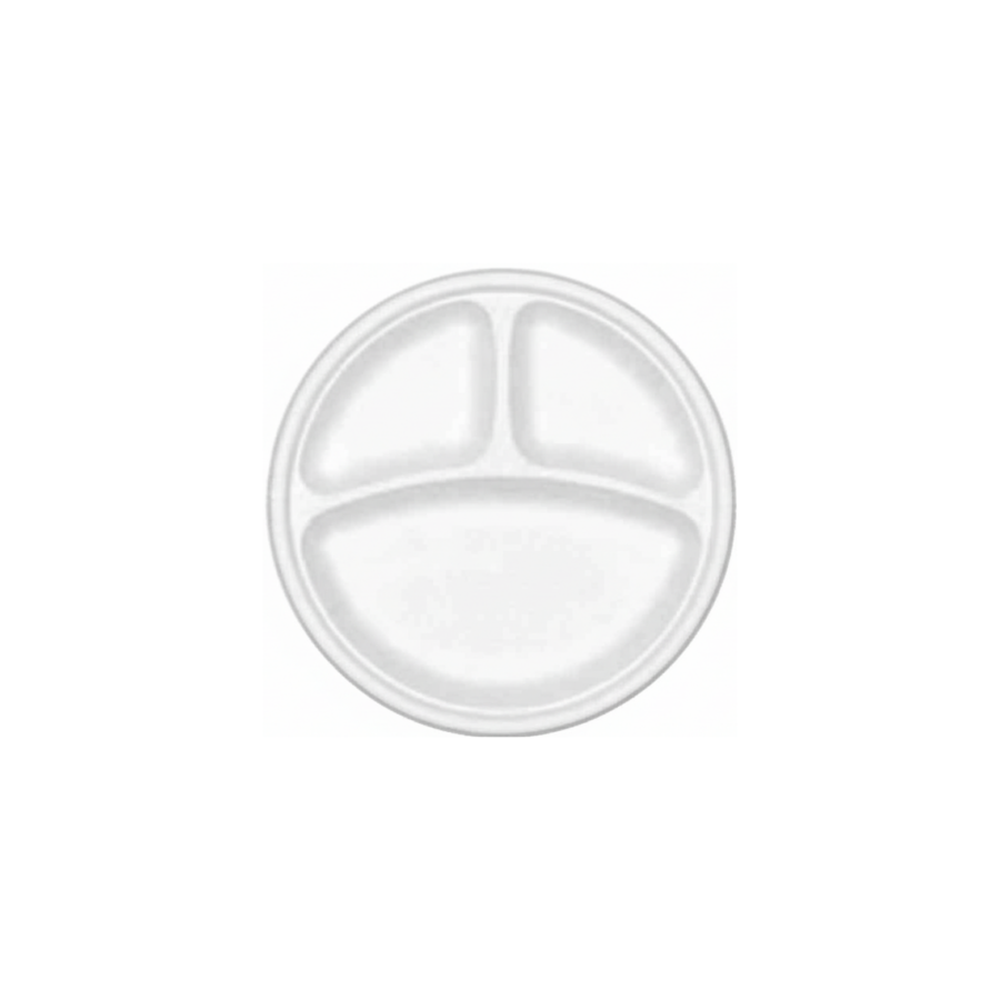 10 Inch 3-compartment Plate